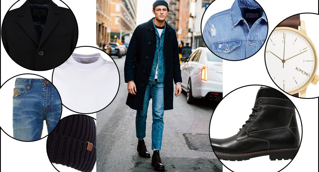Von Kopf bis Fuß Januar: Denim-Lagenlook