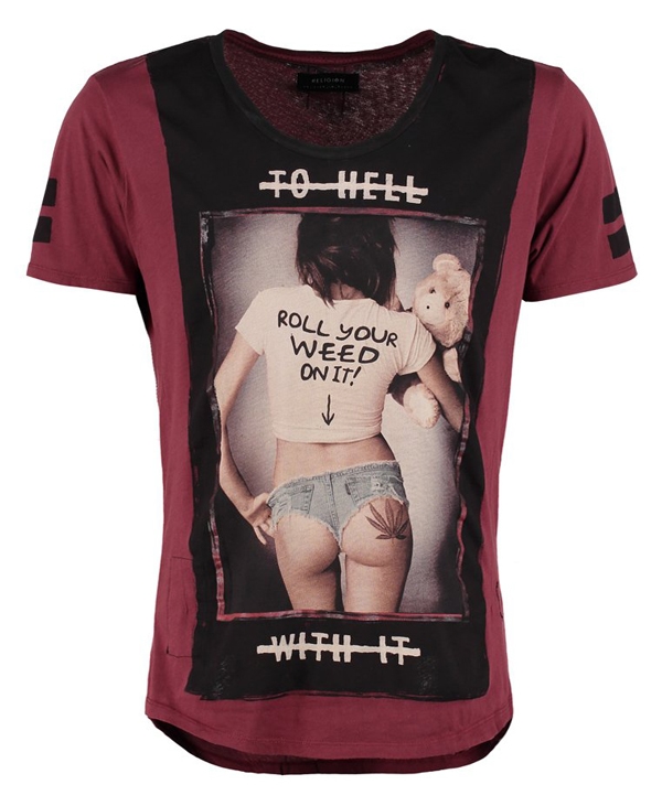 Religion T-Shirt print - bordeaux