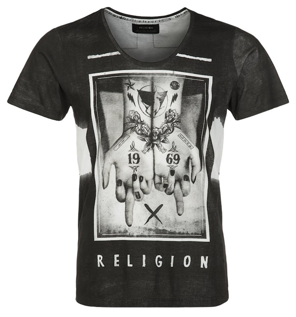 Religion T-Shirt print - white/black