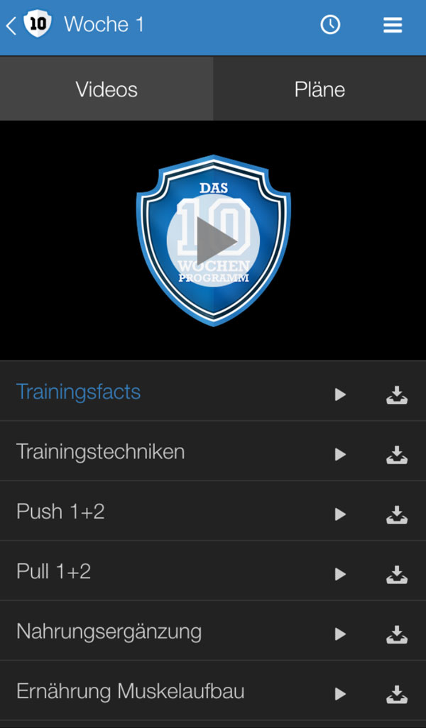 Das 10-Wochenprogramm App