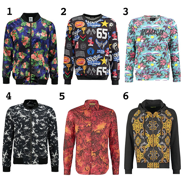 Männer Print Shirts Jacken Pullover