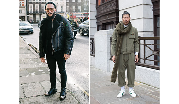 Lässig rockig oder All-Over in khaki - das sind die neuen Winter-Streetstyles