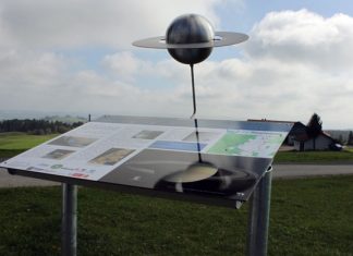 Saturnstation des CvL-Planetenwegs in der Eschacher Wanderregion