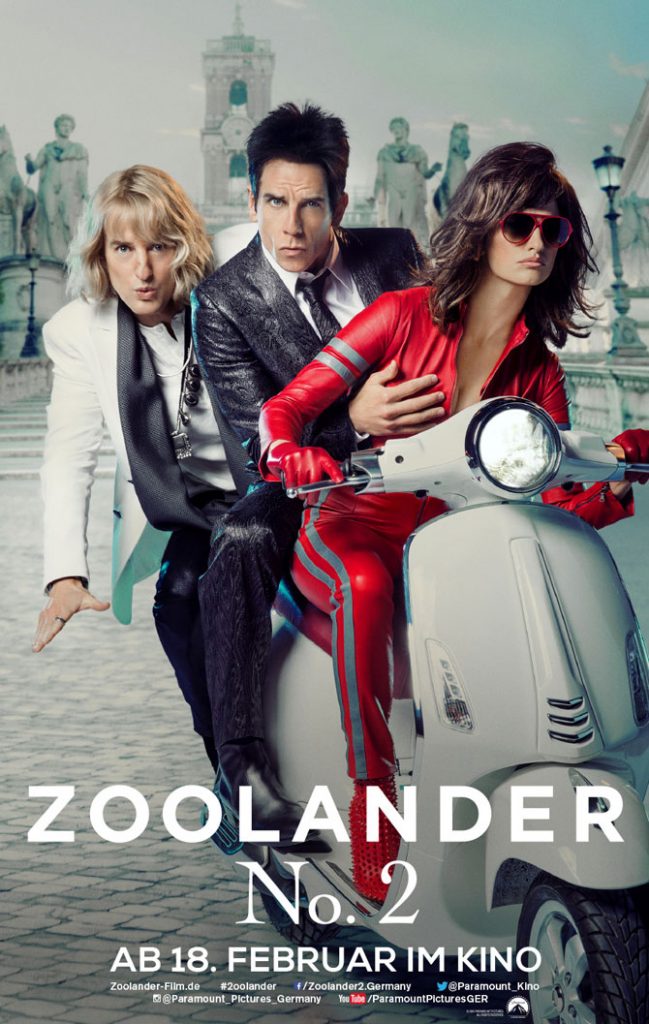 Zoolander 2 Kinoplakat