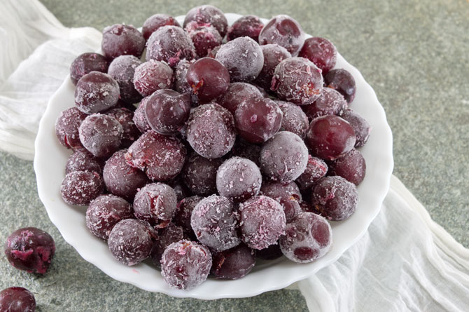 gefrorene Weintrauben