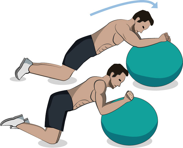 Pezzi Ball Crunches Sixpack-Übungen