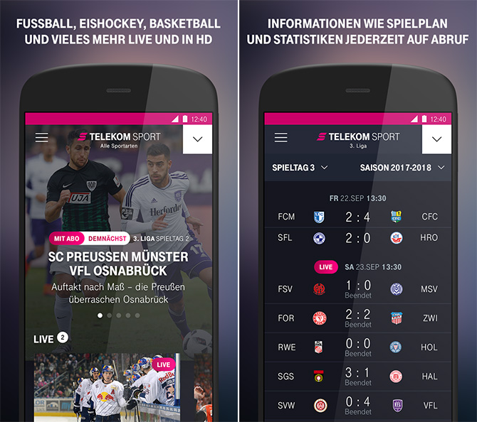 Telekom Sportpaket App