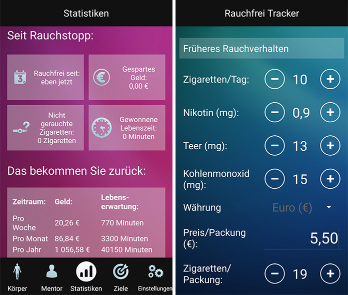 Rauchfrei Tracker