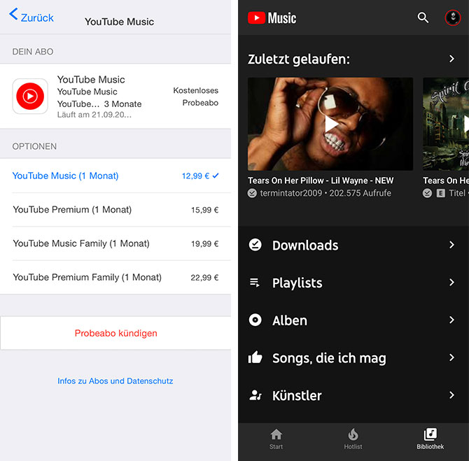 YouTube Music App