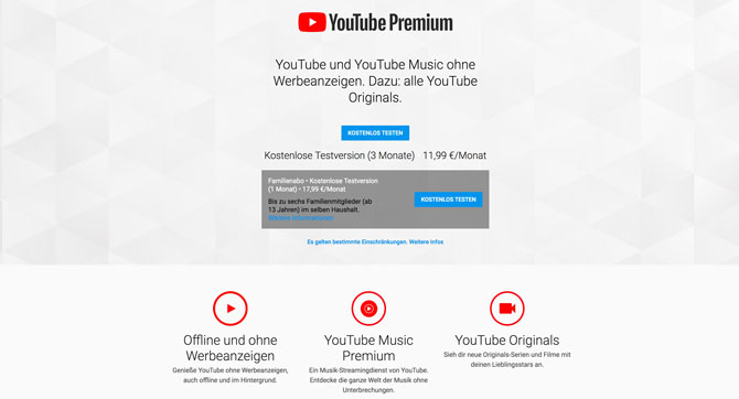 YouTube Premium – Zahl jetzt noch mehr Geld. Yeah!