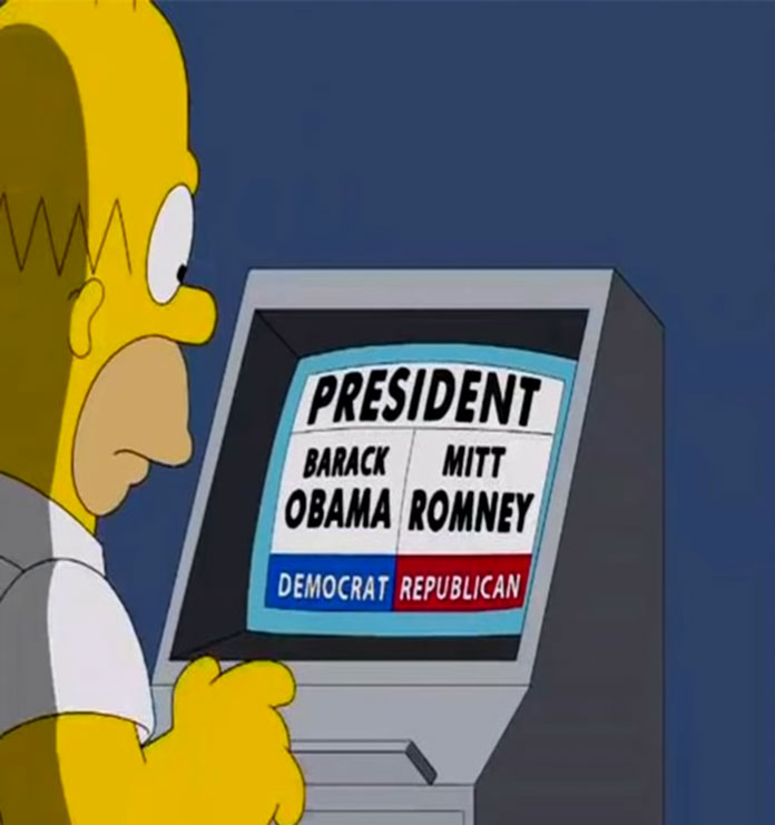 Wahlcomputer Simpsons Vorhersagen