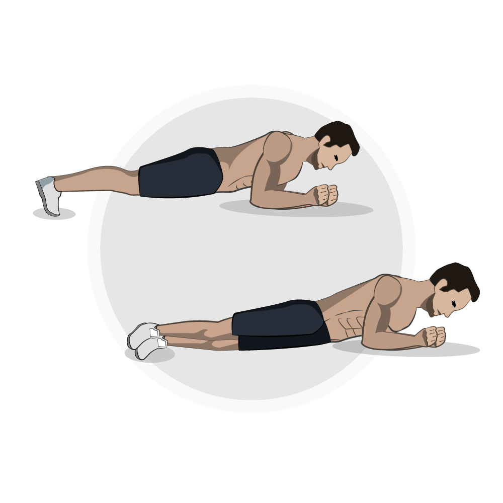 Ganzkörper-Workout Plank Hip Dip