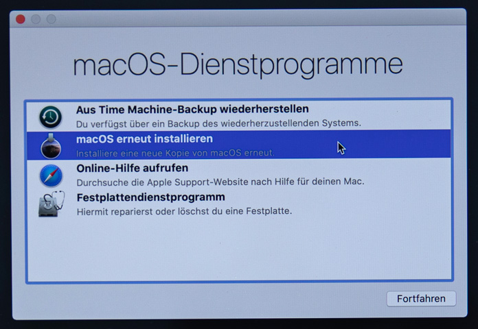 macOS erneut installieren