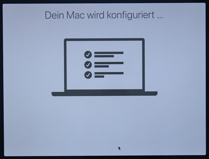 Dein Mac wird konfiguriert