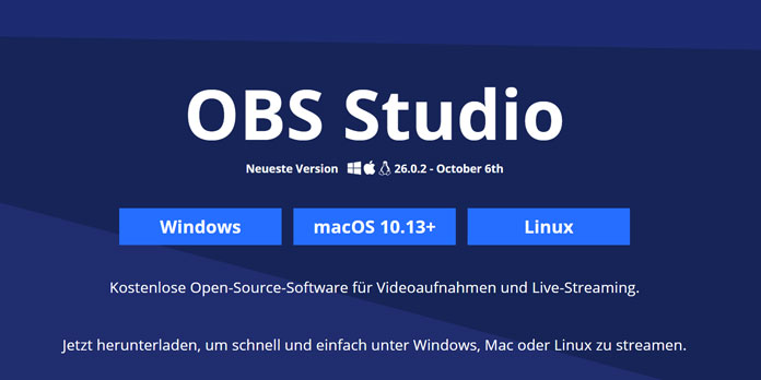 OBS-Studio-Titelbild OBS Studio Version 26