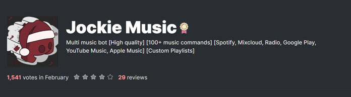 Platz 5 Discord Music Bot