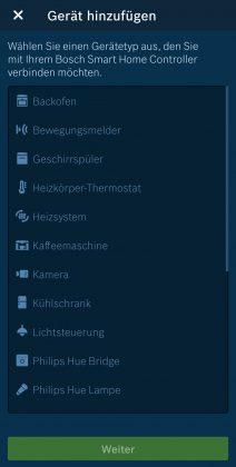 Bosch Smart Home Gerät hinzufügen