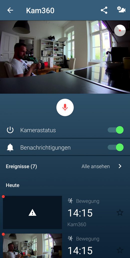 Bosch Smart Home Innenkamera Betrieb