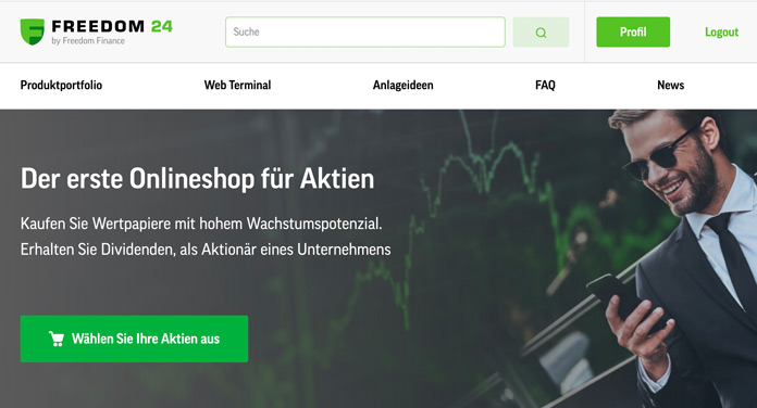 freedom-finance Anzeige: Vermögensaufbau und Investment mit der Plattform Freedom Finance