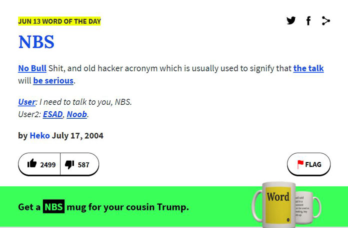 Nützliche Websites Urban Dictionary