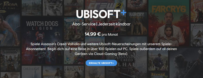 Ubisoft Plus Gaming-Abo-Dienste