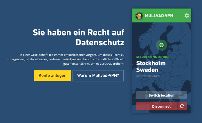 MullvadVPN VPN-Vergleich