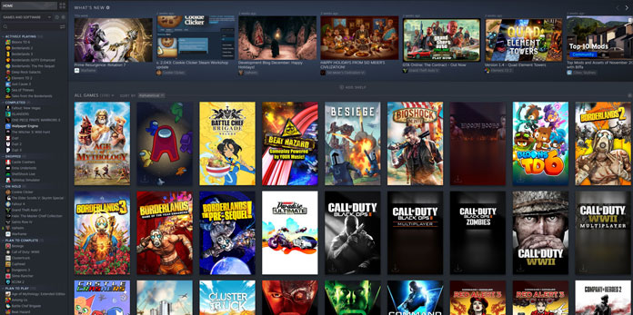 Steam Bibliothek sortieren