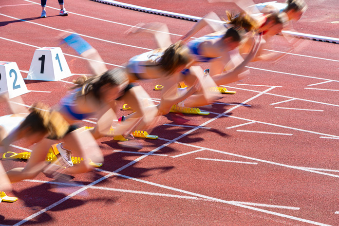 Ziel-Lichtschranke in der Leichtathletik