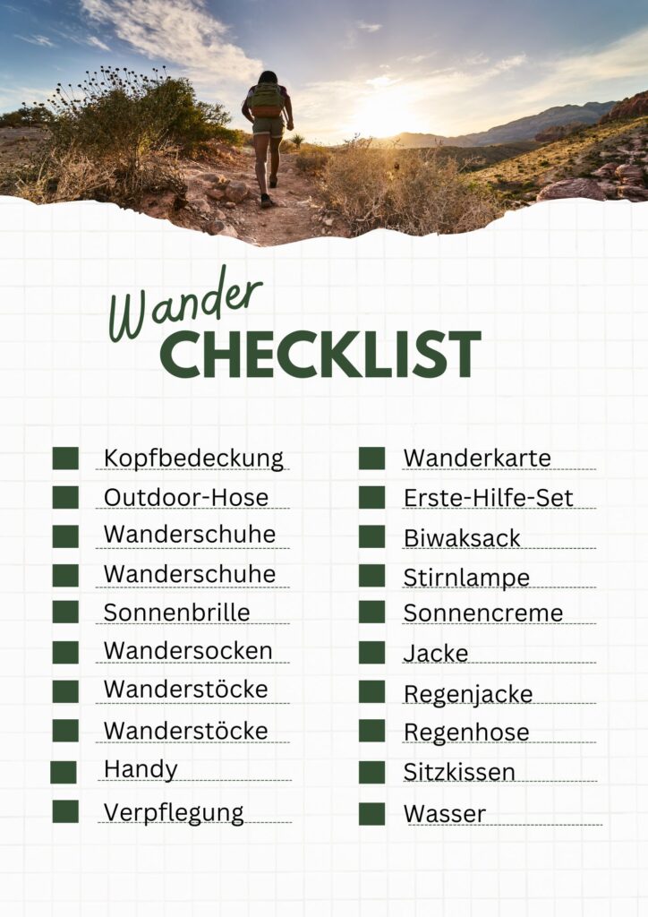 Wandern Packliste