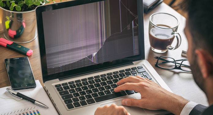 Laptop-Bildschirm-kaputt Laptop-Bildschirm kaputt