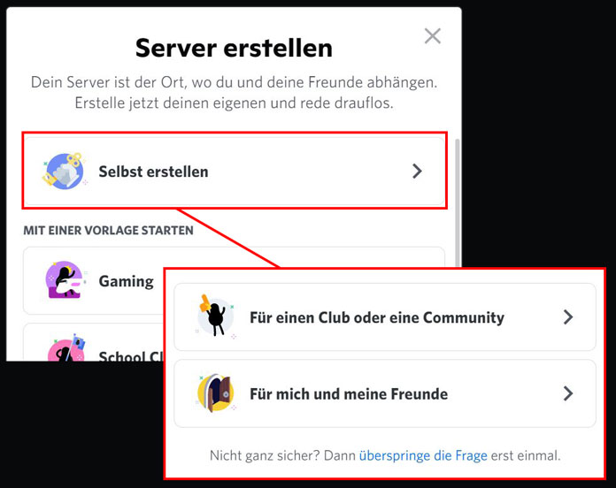 Discord Server erstellen