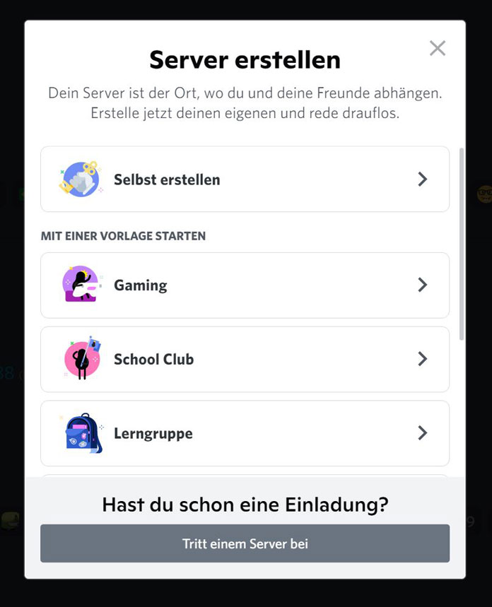 Discord Server erstellen