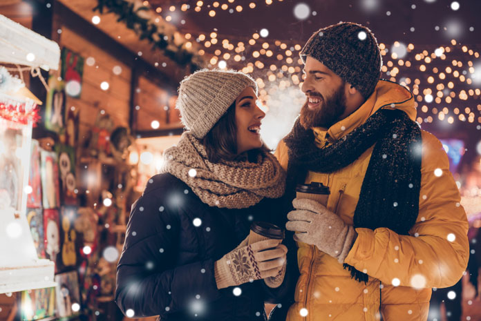 Date-Ideen im Winter Weihnachtsmarkt