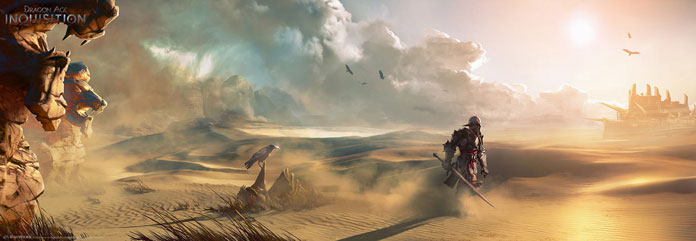Dragon Age Inquisition Art Work, Krieger in der Wüste, Action Adventure Spiele