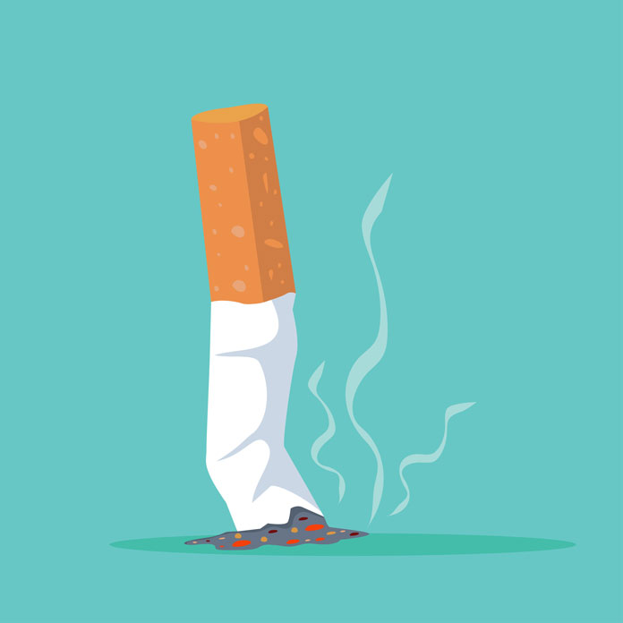 Rauchfrei ausgedrückte Zigarette Illustration