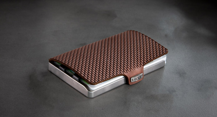 I-CLIP Edelstahl Satiniert Milanaise-Oak