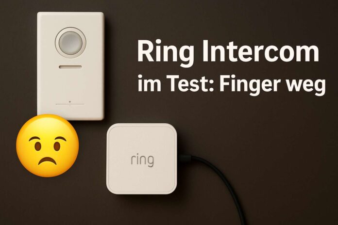 Ring Intercom mit kritischem Testhinweis.