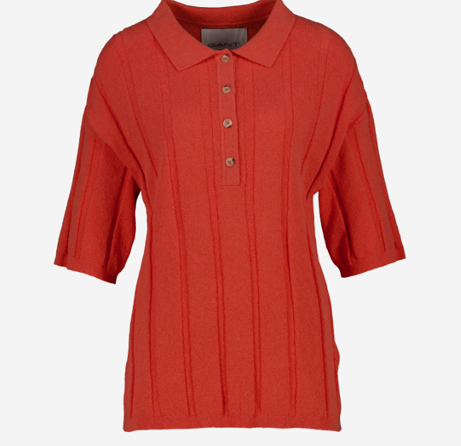 Orangefarbenes Terry-Polohemd