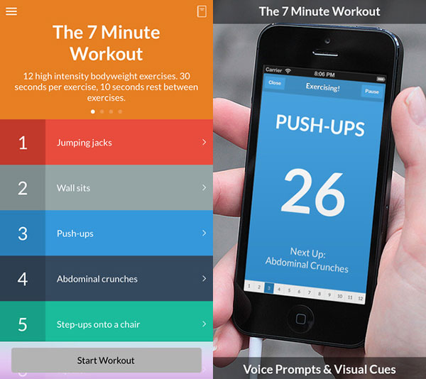 Fit in 7 Minuten - mit dem 7 Minute Workout App