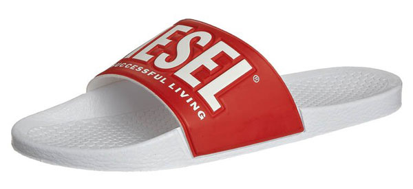 Diesel FREESTYLE - Badesandale - white/true red  - 29,95 €