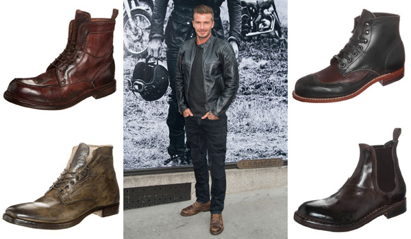 David Beckham macht's vor: Derbe Boots im Used-Look