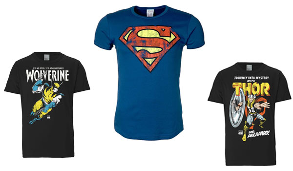 superhelden t-shirts superman wolverine thor