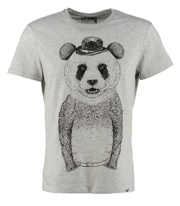 YOUR TURN PANDA - T-Shirt print - light grey melange